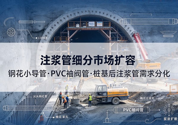 柳城注浆管细分市场扩容，隧道钢花小导管、PVC 袖阀管、桩基后注浆管需求分化